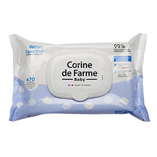 41iojrenu7l.jpg Corine de Farme Lingettes Bébé Nettoyantes x70 - Produit de Toilette Végétal pour Enfants - Usage en Douche et Change -