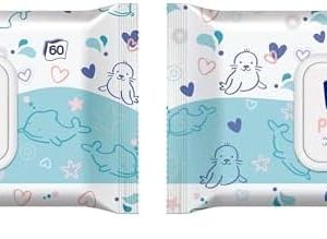 Kindii Lingettes Humides pour Bébés - 99% d'eau - Douces pour la peau sensible - Sans parfum - Testées dermatologiquemen