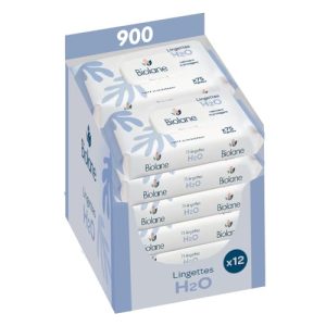 BIOLANE Lingettes bébé à l'eau - 900 lingettes - Qualité Française - Nettoyage doux et efficace - Dès la naissance