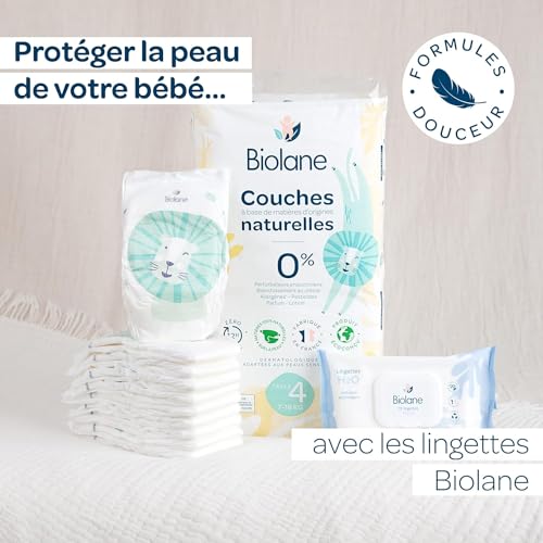 41zcufkhmxl.jpg BIOLANE Lingettes bébé à l'eau - 900 lingettes - Qualité Française - Nettoyage doux et efficace - Dès la naissance
