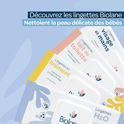41mm69ogpwl.jpg BIOLANE Lingettes bébé à l'eau - 900 lingettes - Qualité Française - Nettoyage doux et efficace - Dès la naissance