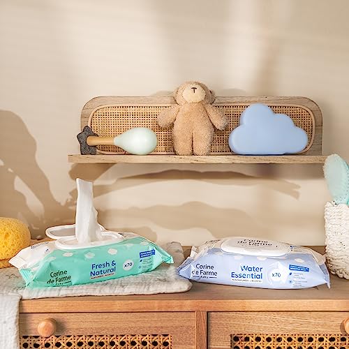 51uhhyac7nl.jpg Corine de Farme Lingettes Bébé Nettoyantes x70 - Produit de Toilette Végétal pour Enfants - Usage en Douche et Change -